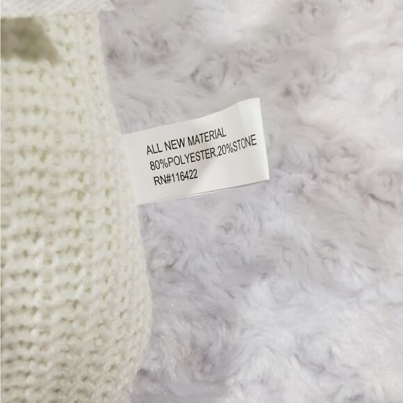 Seasonal Fall Halloween crocheted ghost with "boo" flags weighted bottom - Picture 4 of 4